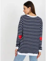 Dámska mikina LO BL LK 236.27X biela a tmavo modrá - FPrice