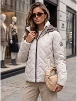 Dámska prechodová bunda s kapucňou, svetlošedá, FashionStreet TY5776