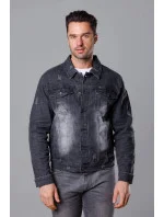 Čierna pánska džínsová bunda (MJ525N)