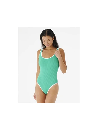RIP CURL Premium Surf Cheeky One Piece Zelené plavky
