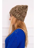 Fleecová čiapka Roksana K209 cappucino+light khaki Fleecová čiapka Roksana K209 cappucino+light khaki