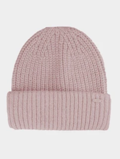 Czapka Zimowa Z Dodatkiem Wełny Damska 4F 4FAW23ACAPF290-56S Różowa