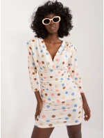 Šaty DHJ SK 17311.87 svetlo béžové