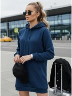 Dámska dlhá oversize mikina TIMMY tmavomodrá FashionStreet EY1930