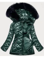 Dámska zelená plus size prechodná bunda (mm21-76) Dámska zelená plus size prechodná bunda (mm21-76)