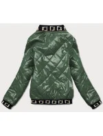 Zelená dámska bunda bomber (B9798-10)