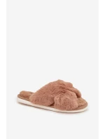 Kožušinové domáce papuče pre ženy s prepletenými remienkami Camel Quenelle Kožušinové domáce papuče pre ženy s prepletenými remienkami Camel Quenelle
