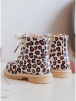 Ocieplane Botki Dziecięce Na Suwak Beżowo-Brązowe Dolida