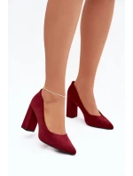 Semišové lodičky na podpatku Sergio Leone PB216 Brodované