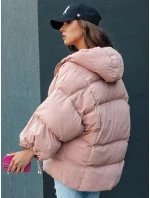 Dámska prešívaná oversize bunda s kapucňou PARIMA ružová FashionStreet TY4480 Dámska prešívaná oversize bunda s kapucňou PARIMA ružová FashionStreet TY4480