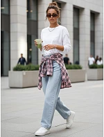 Dámske baggy fit voľné modré džínsy FashionStreet UY2925 Dámske baggy fit voľné modré džínsy FashionStreet UY2925