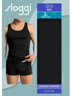 sloggi pánske tielko GO ABC 2.0 2P - BLACK - SLOGGI BLACK - SLOGGI