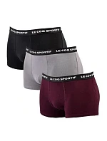 Le Coq Sportif pánske boxerky 3PAK black grey burgundy Le Coq Sportif pánske boxerky 3PAK black grey burgundy
