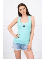 Rebrovaná blúzka s mätovým blúzkou