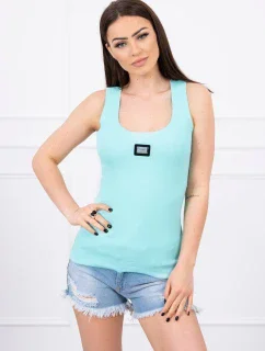 Rebrovaná blúzka s mätovým blúzkou