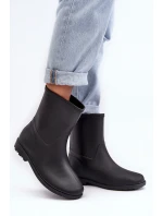 Klasyczne Damskie Wsuwane Kalosze Czarne Solihia