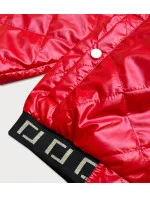 Červená dámska bunda bomber (B9798-4)