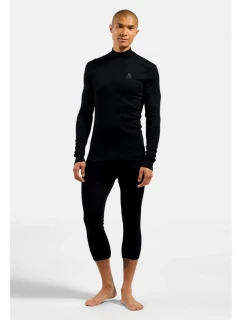 Pánske tričko Odlo BL TOP s rolákovým výstrihom l/s ACTIVE WARM ECO veľkosť M Black