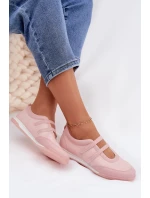 Sportovní dámské baleríny s pásky Růžové Farvessa