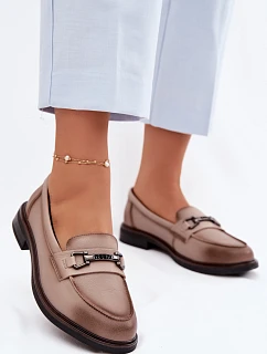 Kožené dámské mokasyny Vinceza Béžové