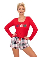 Ho Ho II 1/2 červené pyžamo - Donna Ho Ho II 1/2 červené pyžamo - Donna