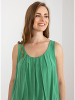 Zelené letné šaty s volánmi OCH BELLA