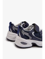 Detská športová obuv na suchý zips, Navy Blue Rulagia
