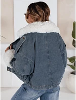 Zimná džínsová bunda s kožušinou modrá FashionStreet TY5160
