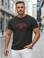 Pánske bavlnené tričko s potlačou „California“, čierne, FashionStreet NX5140R Pánske bavlnené tričko s potlačou „California“, čierne, FashionStreet NX5140R