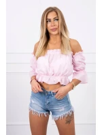 Púdrovo ružová blúzka Púdrovo ružová blúzka