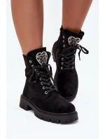 Pracovné topánky so šperkami Príslušenstvo Zateplené Eco Suede Black Miryssa Pracovné topánky so šperkami Príslušenstvo Zateplené Eco Suede Black Miryssa