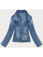Svetlomodrá jednoduchá dámska džínsová bunda (DL2249L) Svetlomodrá jednoduchá dámska džínsová bunda (DL2249L)