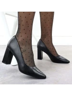 Sergio Leone čierne lodičky na podpätku PB216