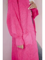 Sveter dlhý sveter ružový neónový