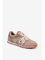 Kožené semišové dámské tenisky Big Star TT274677 béžové