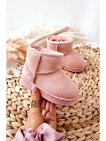 Detské teplé snežnice Suede Pink Gooby Detské teplé snežnice Suede Pink Gooby