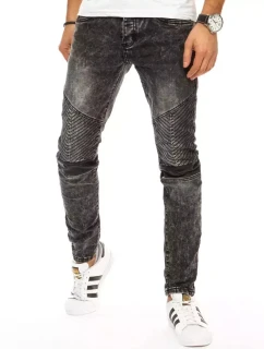 Pánske tmavosivé džínsové nohavice FashionStreet UX2942