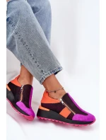 Skórzane Sneakersy Na Koturnie Maciejka 06853-15 Czarne