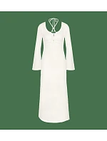 Plážové háčkované dlhé šaty MyWear LSL - SILK WHITE - TRIUMPH SILK WHITE - TRIUMPH