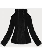 Čierna dámska mikina s nízkym stojačikom (HH020-01)