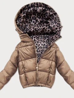 Dámska obojstranná krátka bunda Minority brown camouflage (M6-6001-305)