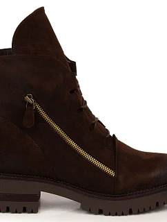 Potocki W WOL94B hnedé zateplené čižmy na zips