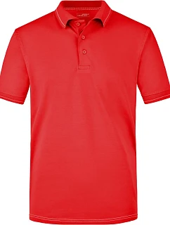 Daiber JN 569 Pánske elastické polo tričko z džerseju 02.0569 červené/biele