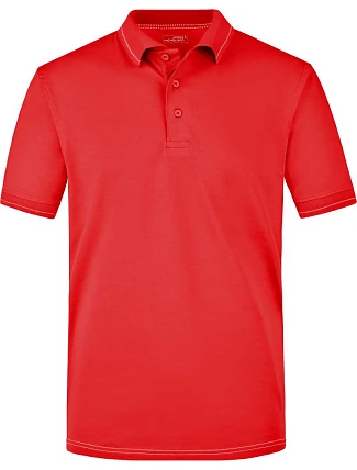 Daiber JN 569 Pánske elastické polo tričko z džerseju 02.0569 červené/biele