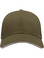 Atlantis Headwear Sport Sandwich 6-panelová bejzbalová čiapka „Sport Sandwich“ 33.0504 olivová/biela Atlantis Headwear Sport Sandwich 6-panelová bejzbalová čiapka „Sport Sandwich“ 33.0504 olivová/biela