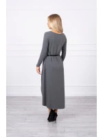 Šaty s ozdobným pásikom a nápisom graphite
