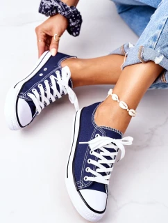 Damskie Klasyczne Trampki Granatowe Omerta