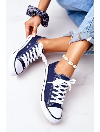 Damskie Klasyczne Trampki Granatowe Omerta