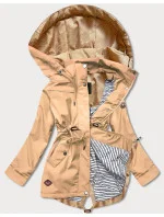 Dámska bunda parka v pieskovej farbe (CAN-561)