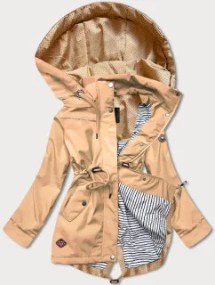 Dámska bunda parka v pieskovej farbe (CAN-561)